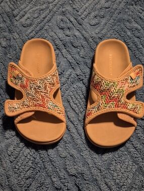 Revitalign Adjustable Orthotic Raffia Sandals Sz 7m